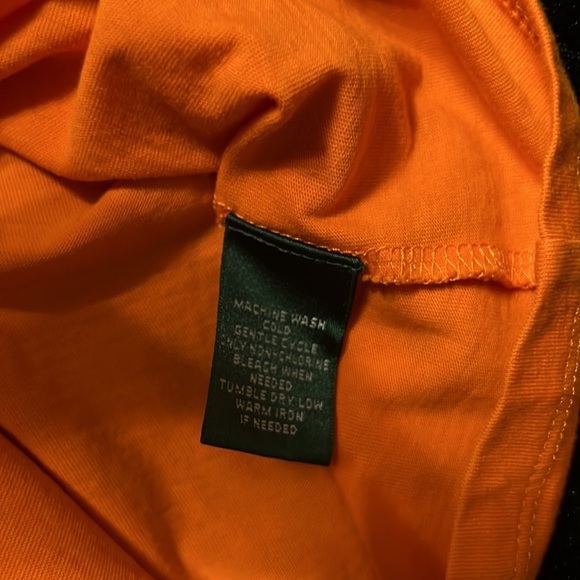 Ralph Lauren 100% Cotton Orange top - Picture 4 of 5